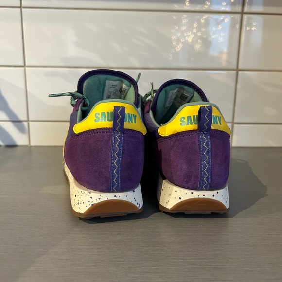 Saucony Jazz Original Purple and Yellow Sneakers - Picture 2 of 6